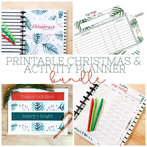 Christmas Planner Printable & Activity Bundle - Christmas budget planner, Holiday Card List, Baking List, Gift Idea Planner