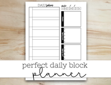Load image into Gallery viewer, Printable Daily Block Schedule Planner, Printable Planner, Weekly planner, Menu planner, cleaning checklist, task checklist, month calendar